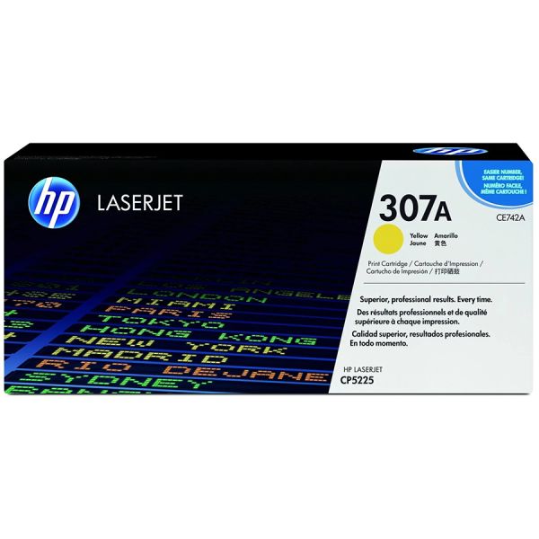 Картридж для принтера и МФУ HP 307A CE742A желтый, [CE742A]