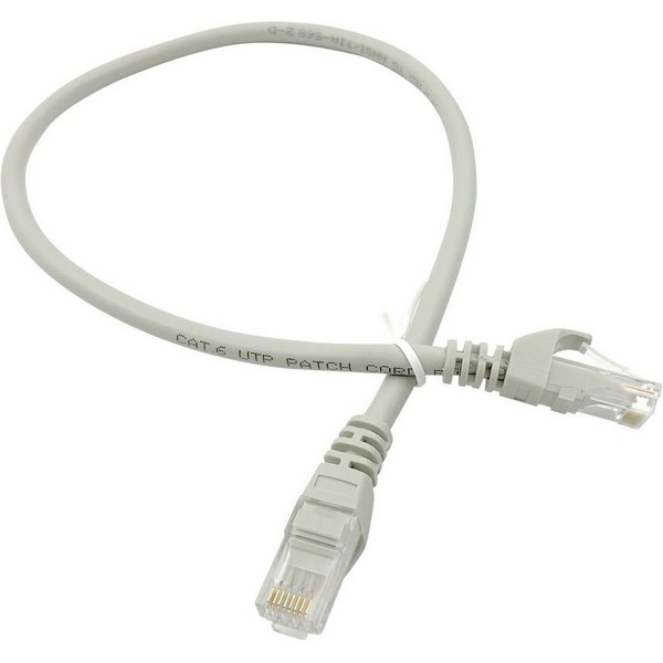 Патч-корд Buro UTP 4 пары cat6 CCA molded RJ-45 10 м, серый