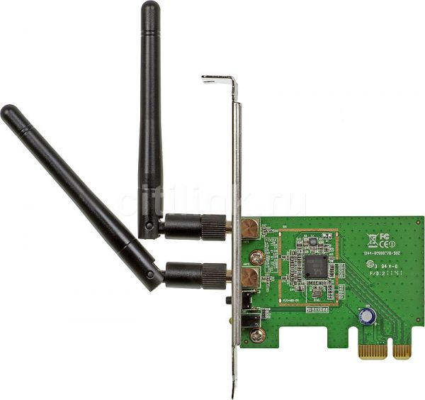 Сетевой адаптер ASUS PCE-N15 WiFi PCI Express, зеленый